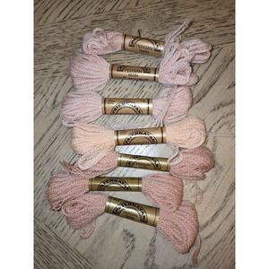 Paternayan Yarn Persian 100% Virgin Wool Yarn Lot New Needlepoint Pinks NOS